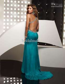 New backless beaded organza satin bridesmaid cocktail A line evening 