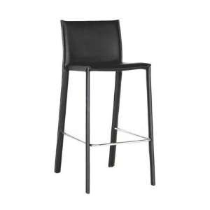 Wholesale Interiors Baxton Studio Black 29 Leather Counter Stool with 