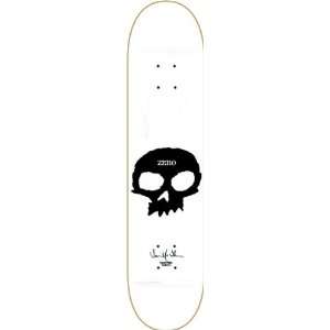  Zero Thomas Signature Skull Deck 7.62 White Skateboard 