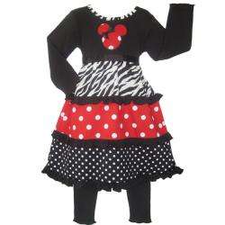 Ann Loren Girls Minnie Mouse Dress Set  