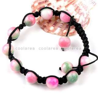   Ball Beads Macrame Bracelet Adjust 12 6/colors Hip Hop Style  