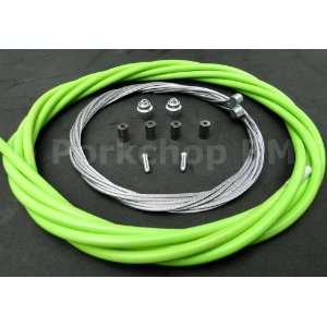  Complete BMX Bicycle Brake Cable Kit   NEON LIME GREEN 