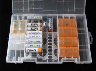 AAA C D 9V Battery Hard Rack Case Storage Box Holder  