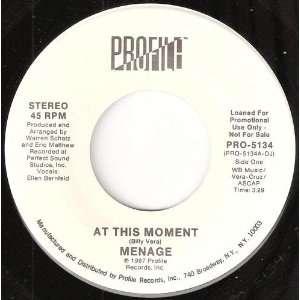  at this moment / same 45 rpm single MENAGE Music