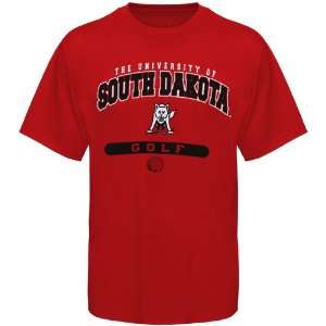  Russell South Dakota Coyotes Red Golf T shirt Sports 