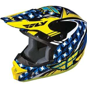 Fly Racing Kinetic Flash Motorcycle Helmet Graphic Blue/White 2X   73 