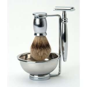   , Silvertip Badger Hair Brush, Bowl, & Stand