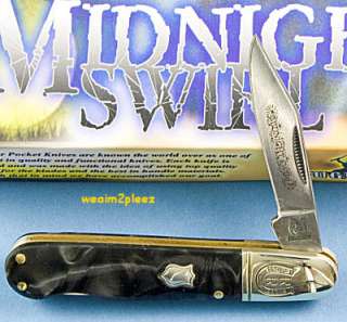   RIDER Midnight Swirl BARLOW Lockback Knife #961 Handles Pocket  