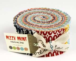 Moda Jelly Roll PEZZY PRINT, (40) 2 1/2 x 44 strips  