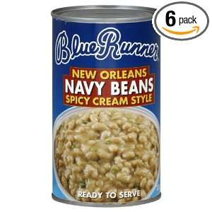 Blue Runner New Orleans Navy BeansSpicy Cream Style, 27 Ounce (Pack of 