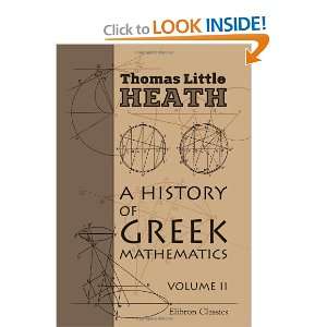 A History of Greek Mathematics Volume 2. From Aristarchus 