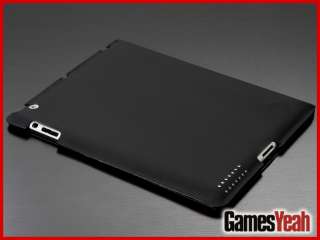 iPad 2 Magnetic Leather Smart Cover w/ Back Case Black  