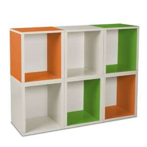 6 Stackable Open Modular Eco Storage Cubes Plus (Green 