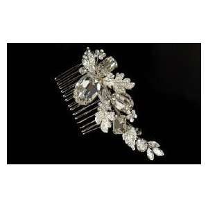 Hair Comb with Large Rhinestone Accents 8059