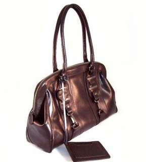 New Dark Brown Cowhide Leather Large Tote Handbag Value  