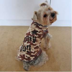  Happy Puppy Designer Dog Apparel   Army Dog Tee   Color 