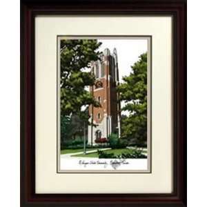  Michigan State, Beaumont Tower Alumnus Framed Lithograph 