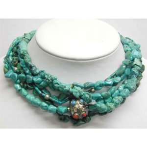  Turquoise Multi Strand Necklace
