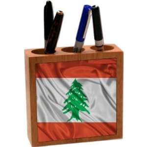  Rikki KnightTM Lebanon Flag 5 Inch Tile Maple Finished 