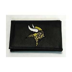  Minnesota Vikings Black Tri Fold Wallet *SALE* Sports 