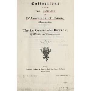   Grand Alias Button Of Wiltshire And Glamorganshire T. C Button Books
