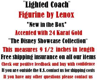 Lenox Cinderella Lighted Coach Figurine * New in Box *  