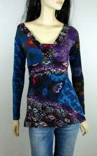 Fashion Fuse V Neck Knit Top T Shirt Tunic 5230C S M L XL Desigual 