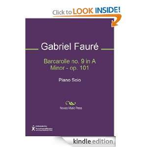 Barcarolle no. 9 in A Minor   op. 101 Sheet Music Gabriel Faure 