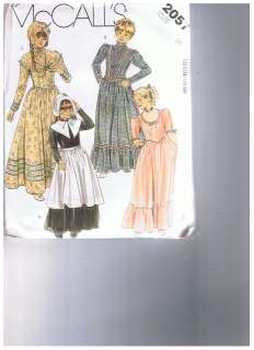   Historical/pioneer/pilgrim costume dress pattern 031664424444  