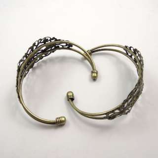 70*50*35mm Antique style bronze tone flower pattern bracelet jewelry 