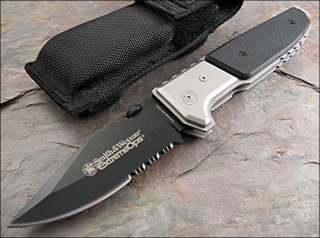   Extreme Ops Framelock Black Titanium Large Frame HEAVY Knife 43BS