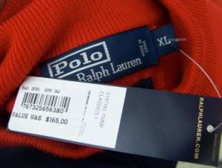 Ralph Lauren Mens polo red xl jacket sweater $165 nwt wool  