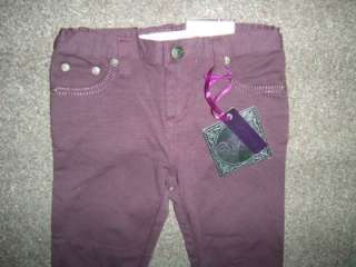 NWT Vigoss Jeans Girls Knit Denim Leggings Sz 6 Reg PLUM PURPLE $28 