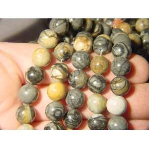  Picasso Marble 10 mm Round Beads Strand 16 Long 