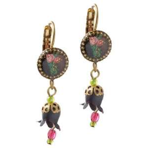   Lily, Pink and Green Beads   Hypoallergenic Michal Negrin Jewelry