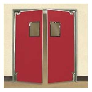  Twin Panel Medium Duty Red Impact Door