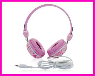   hello Kitty colorful pink head phone Headset 3.5mm speaker  