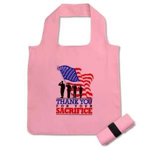  Reusable Shopping Grocery Bag Pink US Military Army Navy Air Force 