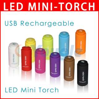Mode USB Rechargeable LED Light Mini Torch Flashlight  