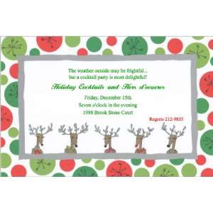  Reindeer Heads Invitation