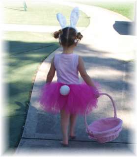 Girls Custom Easter Bunny Dress Hat Ears Parade Tutu  