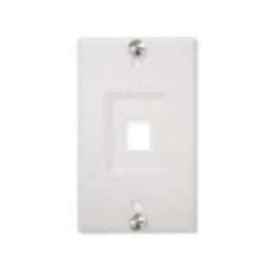  New WALL PLATE, PHONE, RECESSED, 1 PORT, WH   ICC 