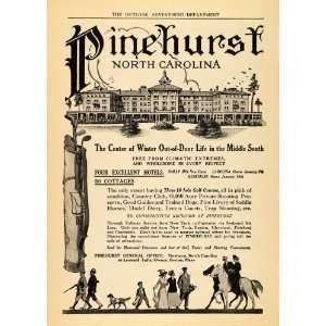   Ad Pinehurst North Carolina Travel Vacation Golf   Original Print Ad