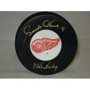 Gordie Howe Autographed Hockey Puck   Mr JSA   Autographed NHL Pucks