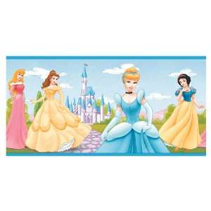   Pastel Princess and Castle Wallpaper Border LW1342128