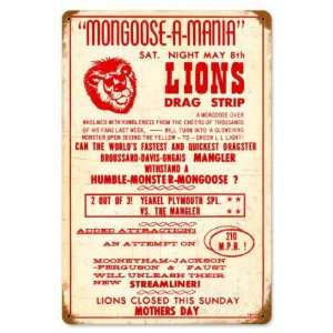  Lions Drag Strip Automotive Vintage Metal Sign   Garage Art 