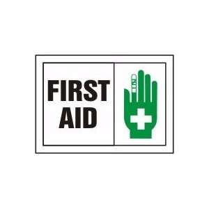FIRST AID (W/GRAPHIC) 7 x 10 Aluminum Sign
