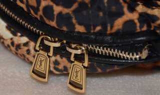 YSL Yves Saint Laurent brown leopard nylon Easy bag  
