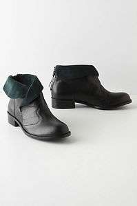 NIB Anthropologie Contrast Cuff Booties By Schuler & Sons  