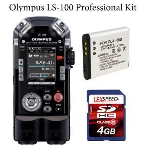  Olympus LS 100 Multi Track PCM Recorder + LexSpeed 4GB 